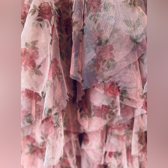 Amber Sky Romantic Coquette
Floral Tulle Midi Multi Layered Skirt Pink Sz Small - Picture 3 of 16